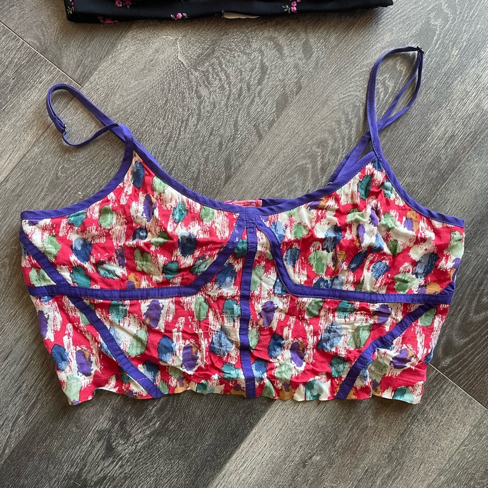 Colorful Patterned Bralette Set - Picture 2 of 3